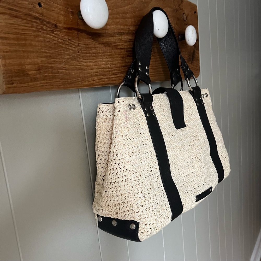 BCBG MaxAzria straw tote - Picture 1 of 13